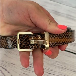 Calvin Klein Vegan Snake Skin Skinny Belt